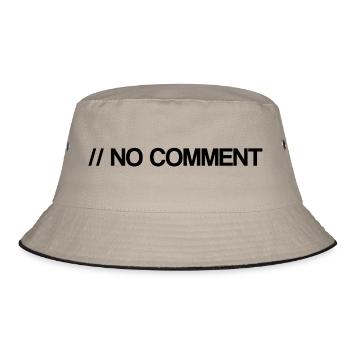 No Comment - Computer Science - Comment - Coden - Bucket Hat - khaki/black - Front