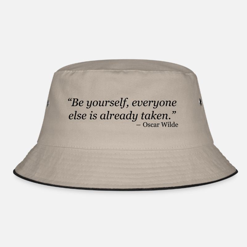 Be yourself - Bucket Hat - Khaki/Schwarz