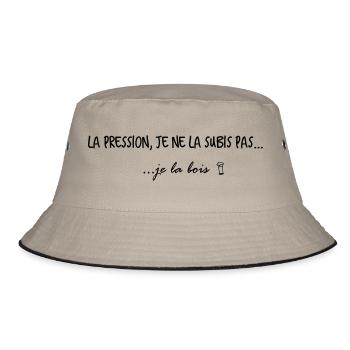PRESSURE I DO NOT SUBJECT IT TO THE WOOD - Bucket Hat - khaki/black - Front