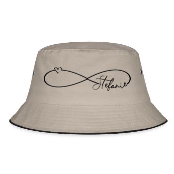 Stefanie Name Vorname - Bucket Hat - Khaki/Schwarz - Vorne