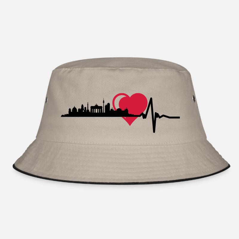 Berlin skyline central cardiac pulse Bucket Hat