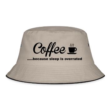 Coffee - Bucket Hat - Khaki/Schwarz - Vorne