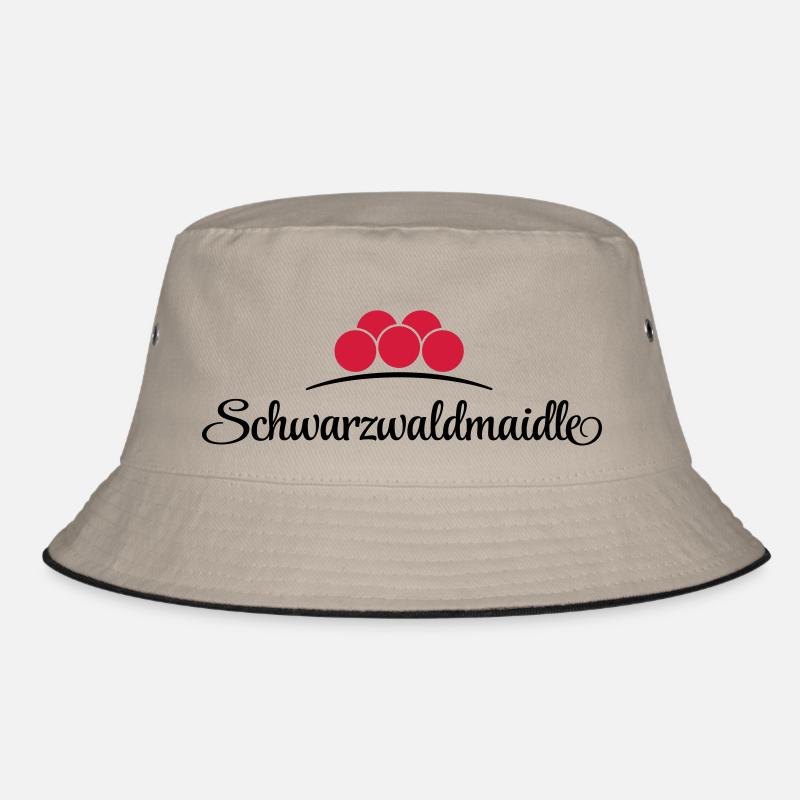 Schwarzwaldmaidle - Bucket Hat - Khaki/Schwarz