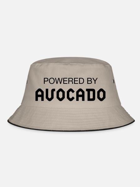 Powered By Avocado - Bucket Hat - Khaki/Schwarz - Vorne