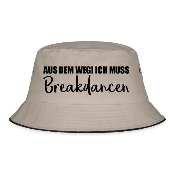aus dem weg breakdancen - Bucket Hat - Khaki/Schwarz - Vorne