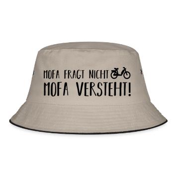 Mofa fragt nicht - Bucket Hat - Khaki/Schwarz - Vorne