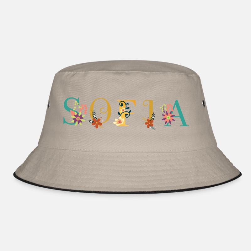 SOFIA Prénom Art avec fleurs brodées Bob