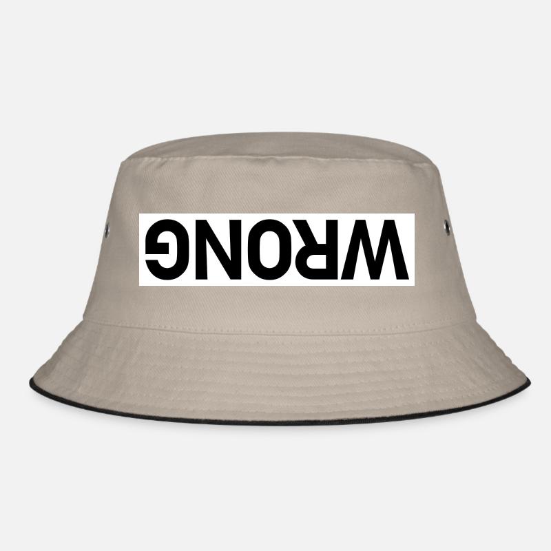 Wrong V2 White and Black by Falsches Design Bucket Hat