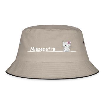 Miesepetra Grummelkatz Petra Peter Miesepeter - Bucket Hat - Khaki/Schwarz - Vorne