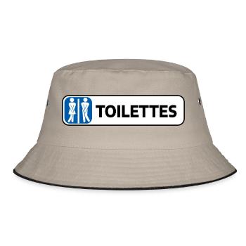 toilet - Bucket Hat - khaki/black - Front