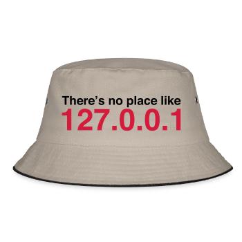 NERD HUMOR: At home it is at its best! - Bucket Hat - khaki/black - Front