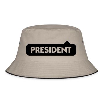 President - Bucket Hat - khaki/black - Front