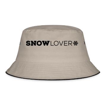 SNOW Lover Ärmel - Bucket Hat - Khaki/Schwarz - Vorne
