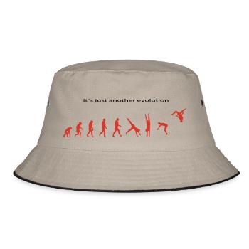 Evolution - Bucket Hat - Khaki/Schwarz - Vorne