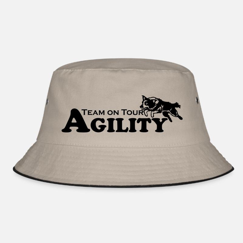Agility Team on Tour - Bucket Hat - Khaki/Schwarz