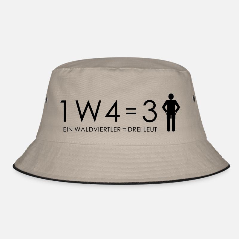 1W4 3L - Bucket Hat - Khaki/Schwarz