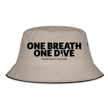 One Breath Freediving Culture - Bucket Hat - Khaki/Schwarz - Vorne