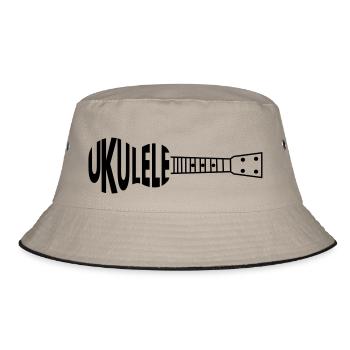 Ukulele Ukulele - Bucket Hat - Khaki/Schwarz - Vorne