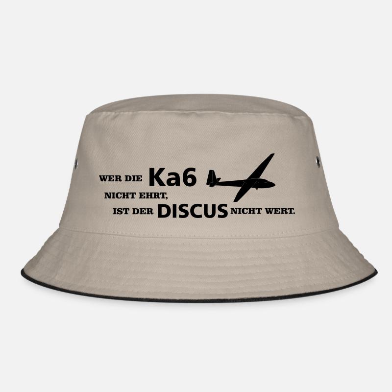 ka6 discus Spruch Geschenk Segelflugzeug Bucket Hat