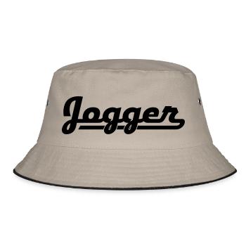 Jogger - Bucket Hat - Khaki/Schwarz - Vorne