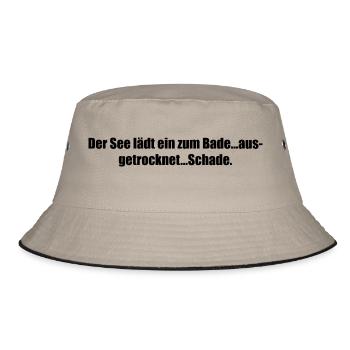 Lustiger Spruch See - Bucket Hat - Khaki/Schwarz - Vorne