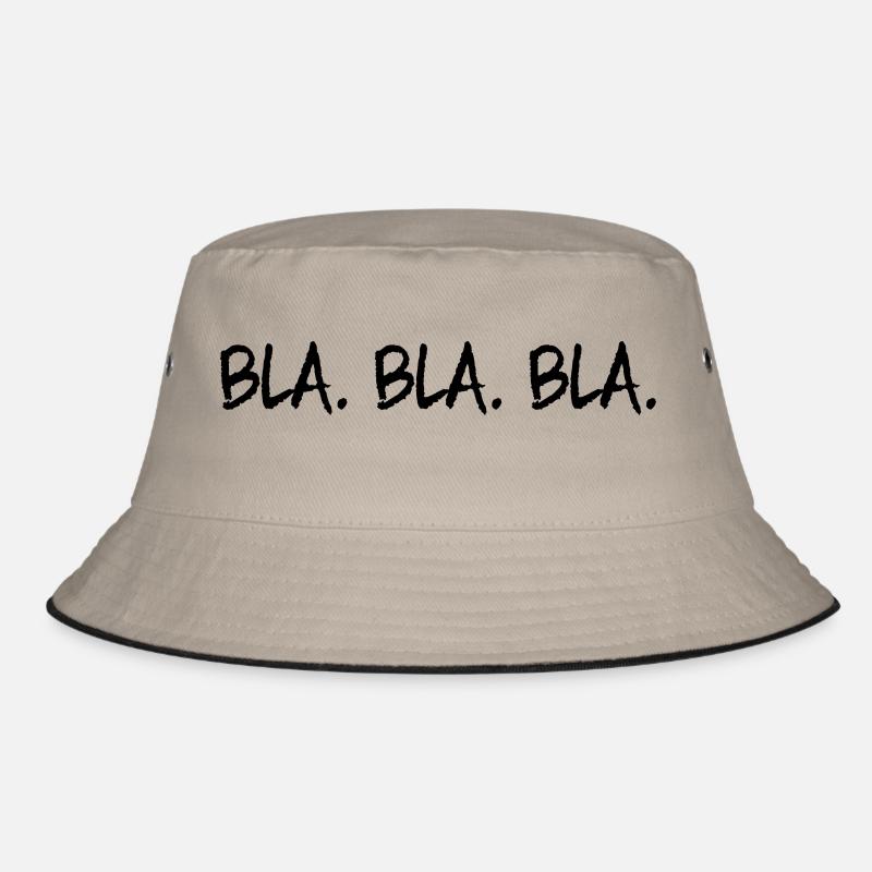 Bla Bla Bla - Bucket Hat - Khaki/Schwarz