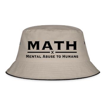 math - Bucket Hat - Khaki/Schwarz - Vorne