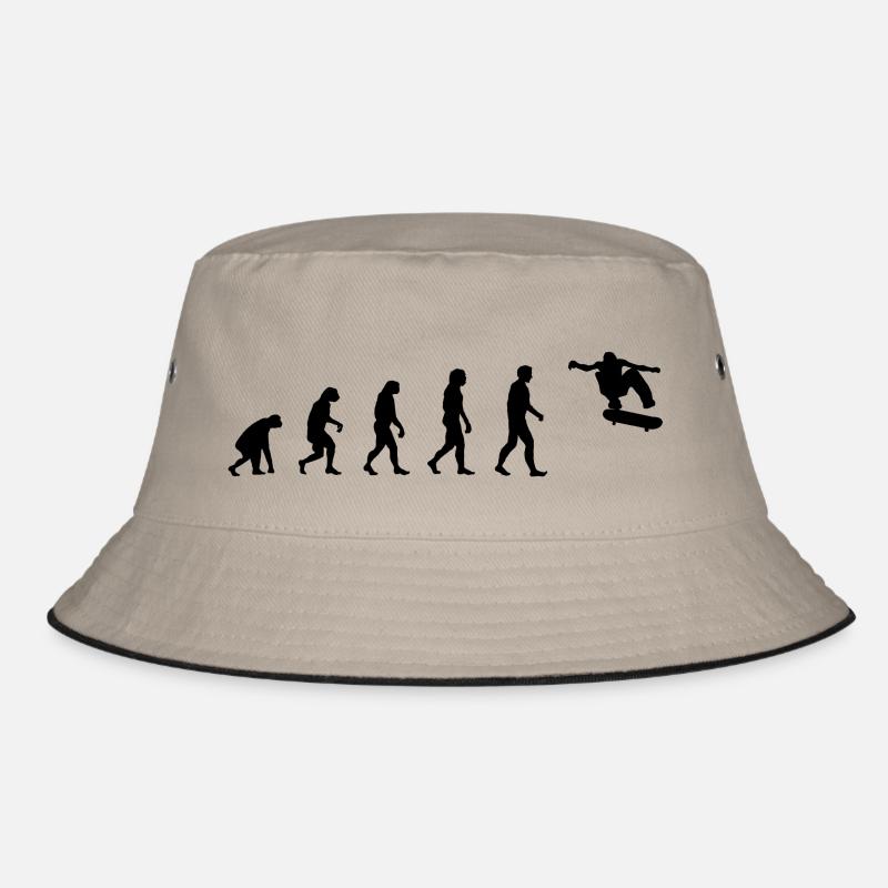 Evolution Skate - Bucket Hat - khaki/black