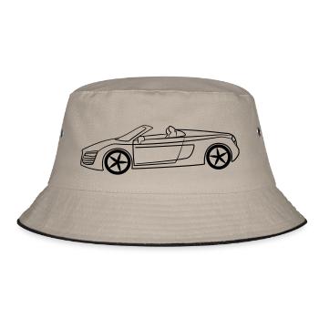 Luxus Cabrio Tribal - Bucket Hat - Khaki/Schwarz - Vorne