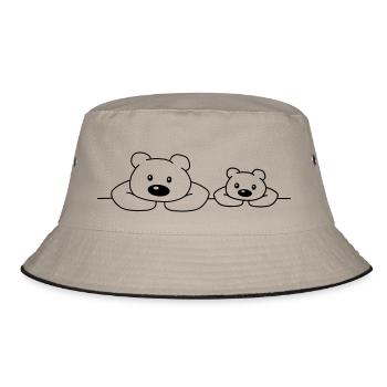 Teddys - Bucket Hat - khaki/black - Front