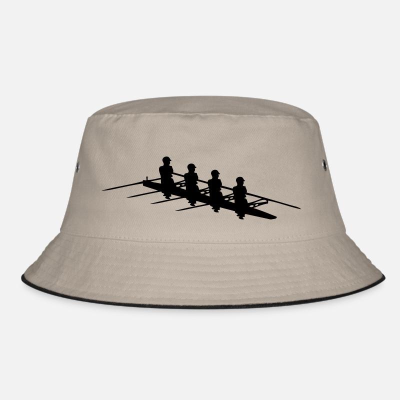 Doppelvierer Rudern rowing quad scull - Bucket Hat - Khaki/Schwarz