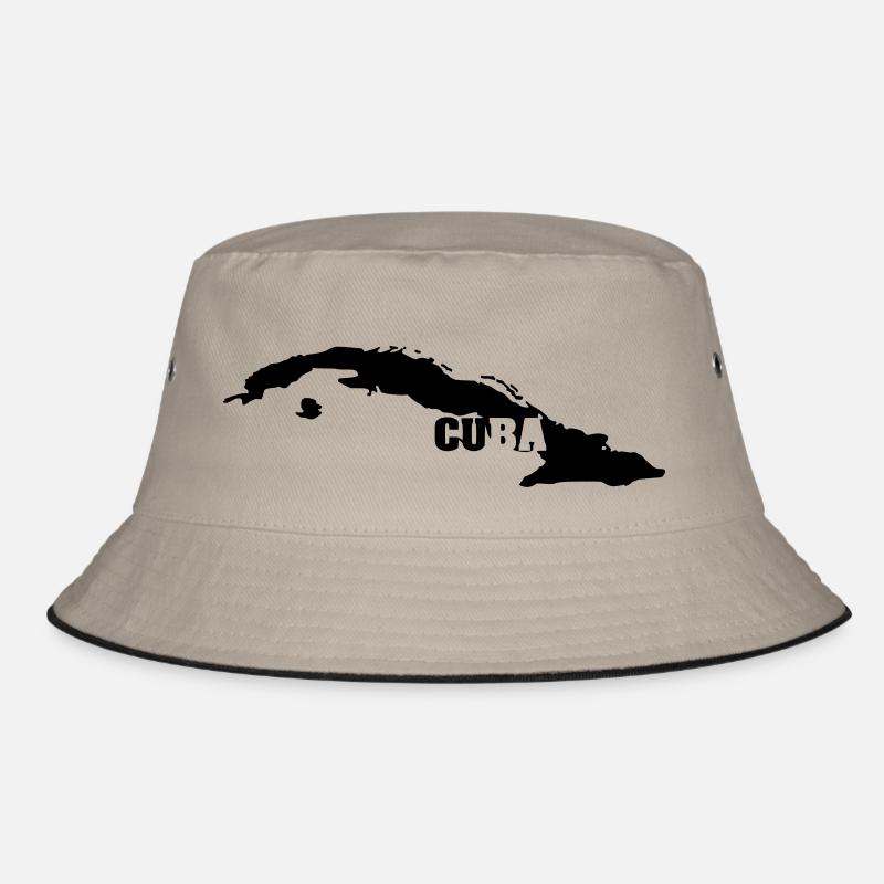 Cuba (ID: 002004) - Bucket Hat - khaki/black