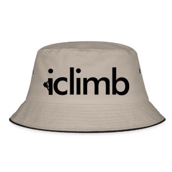 I climb - Bucket Hat - Khaki/Schwarz - Vorne