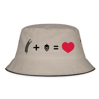 Wheat plus hops right love 2c. - Bucket Hat - khaki/black - Front