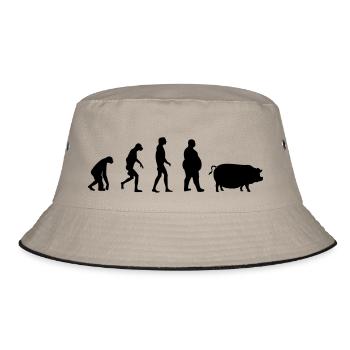 Evolution du singe à l'homme de porc - Bob - kaki/noir - Devant