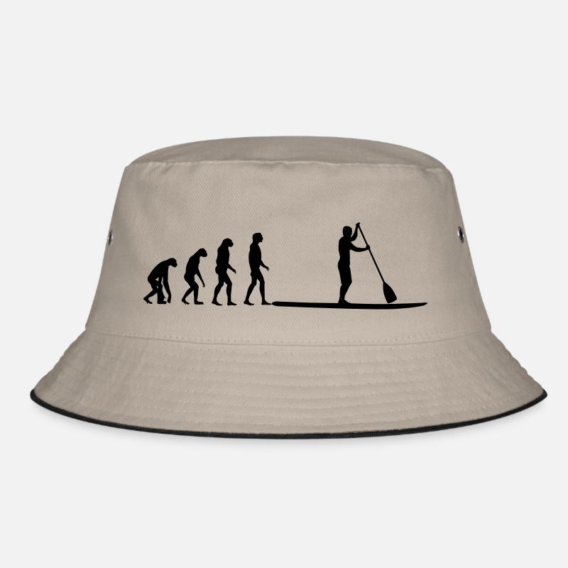 SUP evolution - stood up Paddeling - water sports Bucket Hat