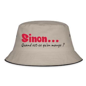 Quand est ce qu'on mange - Bucket Hat - khaki/black - Front