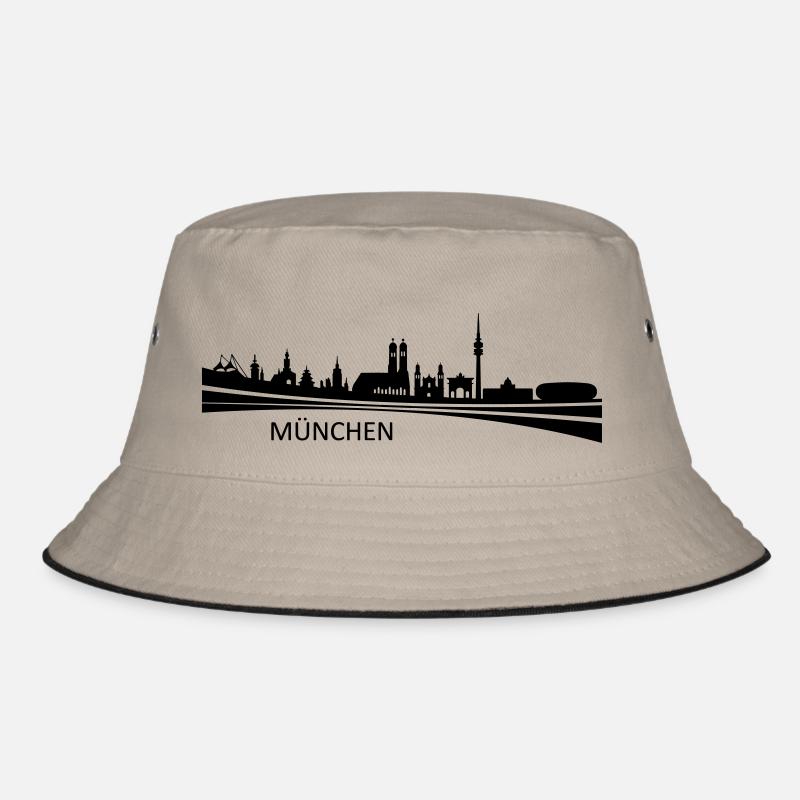 Skyline - München - Bucket Hat - Khaki/Schwarz