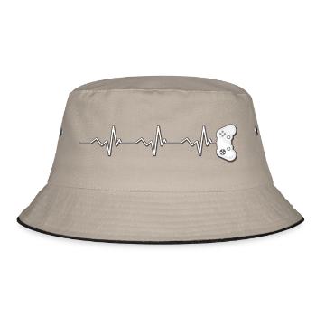 Gamer pulse - Bucket Hat - khaki/black - Front