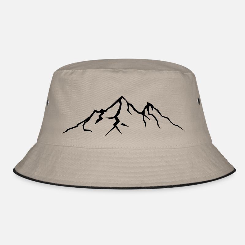 berge - Bucket Hat - Khaki/Schwarz