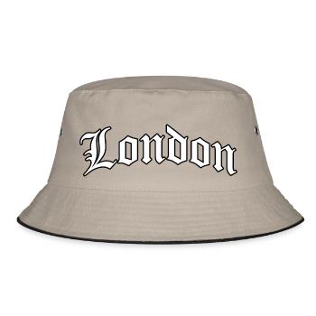Classic London University Style Logo - Bucket Hat - khaki/black - Front