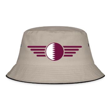 I Love Qatar, Elegance Style Design T-Shirt - Bucket Hat - khaki/black - Front