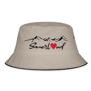Sauerland Sticker - Bucket Hat - khaki/black - Front