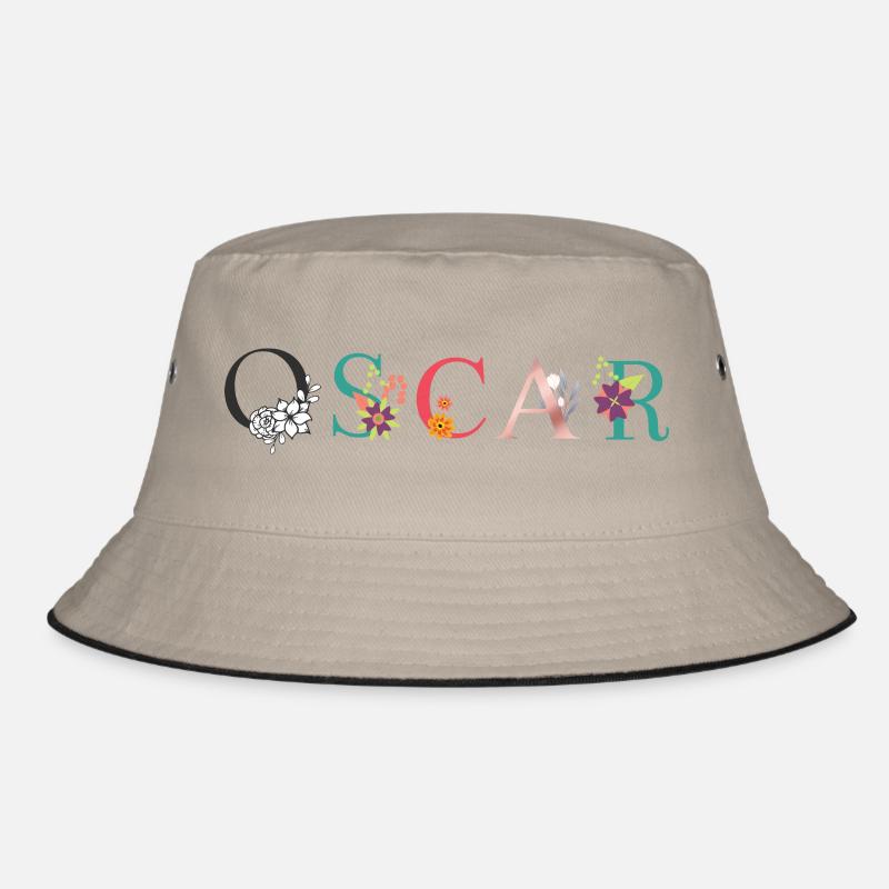 OSCAR Namenskunst mit gestickten Blumen Bucket Hat