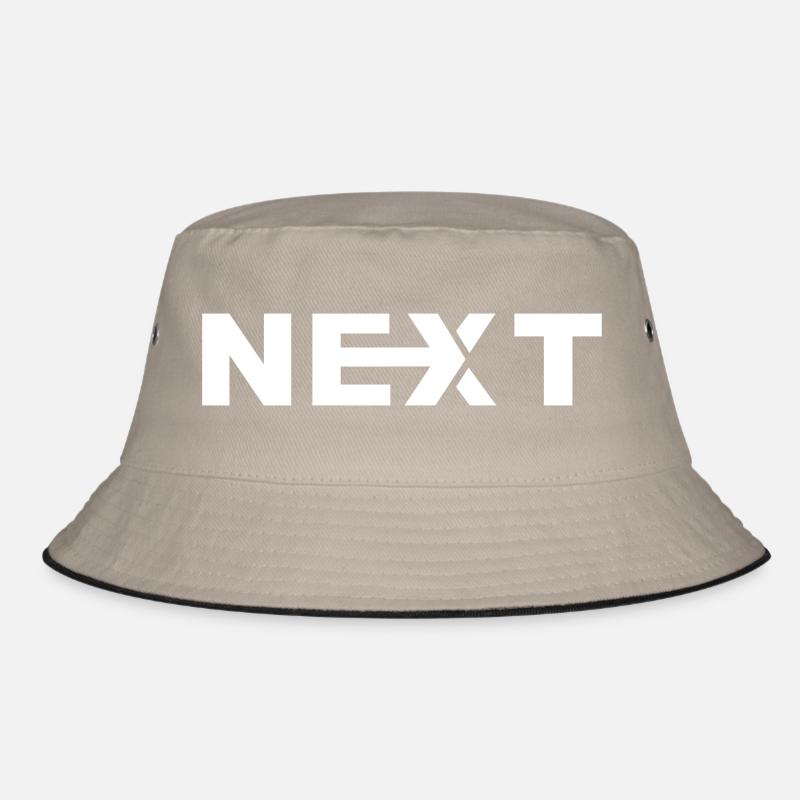 Nächster weißer Text Bucket Hat