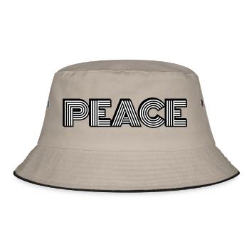 Peace Rétro Bold Typographie - Bob - kaki/noir - Devant