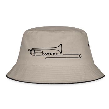 Posaune 2 - Bucket Hat - Khaki/Schwarz - Vorne