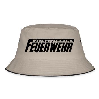 freiwillige Feuerwehr - Bucket Hat - Khaki/Schwarz - Vorne