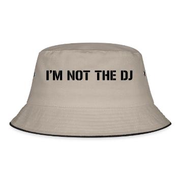 Im Not The DJ - Bucket Hat - Khaki/Schwarz - Vorne