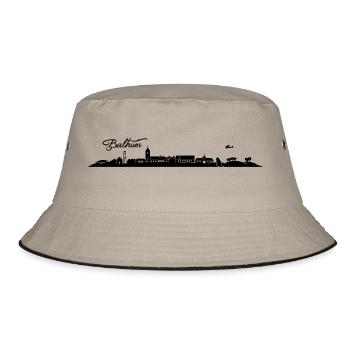 Baltrumer Skyline - Bucket Hat - Khaki/Schwarz - Vorne